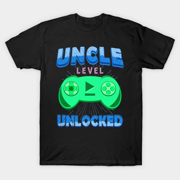 Uncle Level Unlocked Brother Gaming Controller T-Shirt by JaussZ